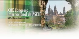 XXIX Congreso Internacional de la ASELE. Santiago de Compostela