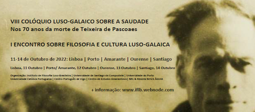 VIII Colóquio Luso-Galaico sobre a Saudade/ I Encontro sobre Filosofia e Cultura Luso-Galaica. Lisboa, Porto, Amarante, Ourense e Santiago