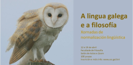 A lingua galega e a filosofía. Santiago de Compostela