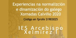 Experiencias na normalización e dinamización do galego. Xornadas Calviño 2020. Santiago de Compostela