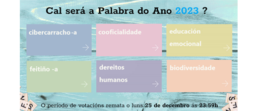 Ya se conocen las seis voces gallegas que optan a convertirse en la Palabra del Año 2023