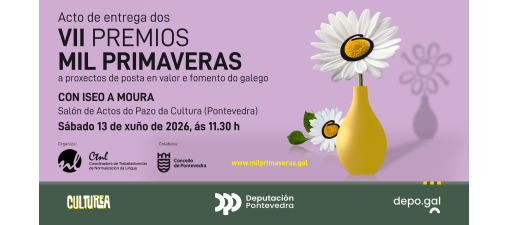 Pontevedra acollerá o acto de entrega dos VII Premios Mil Primaveras