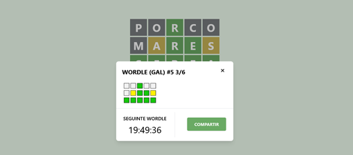 Wordle, el nuevo juego de moda en las redes sociales, ya está disponible en gallego